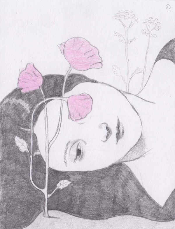 Woman in a poppy