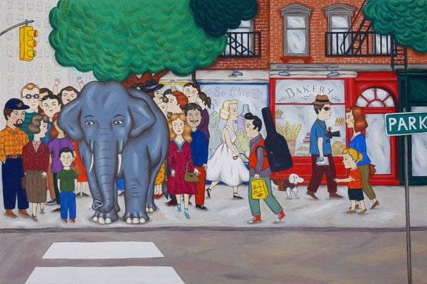 An elephant in New York - the promenade