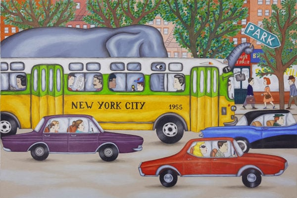 Un éléphant à New York - Le bus