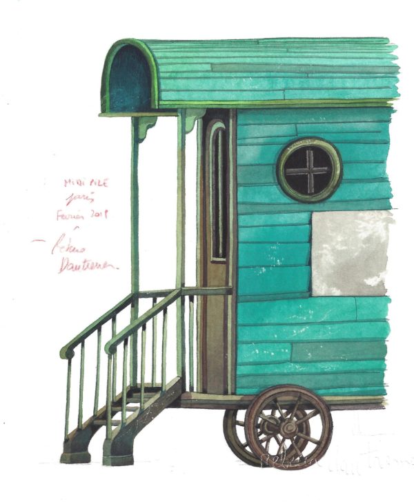La roulotte turquoise