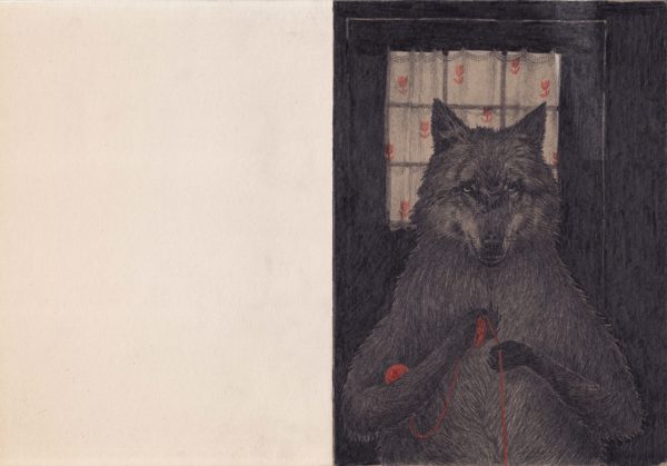 Le loup à la pelote de laine