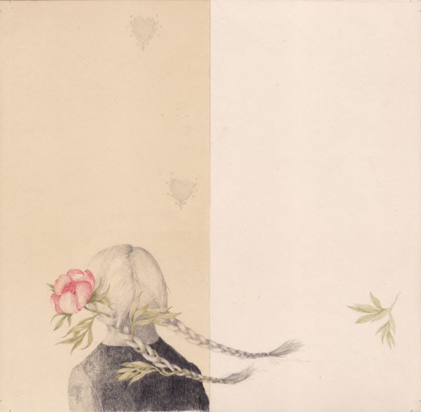 La pivoine dans les cheveux