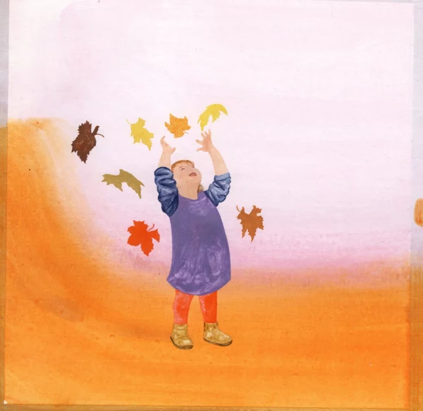 Between the golden leaves