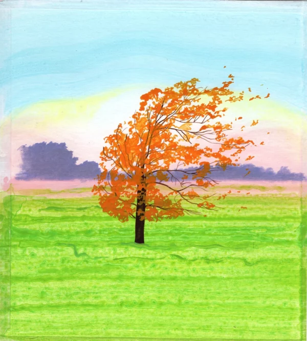 The gust in the leaves