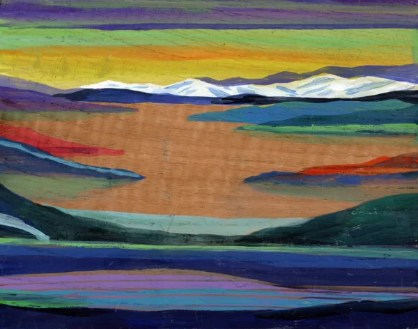 Paysage sur bois 1