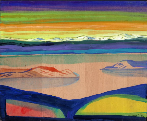 Paysage sur bois 2